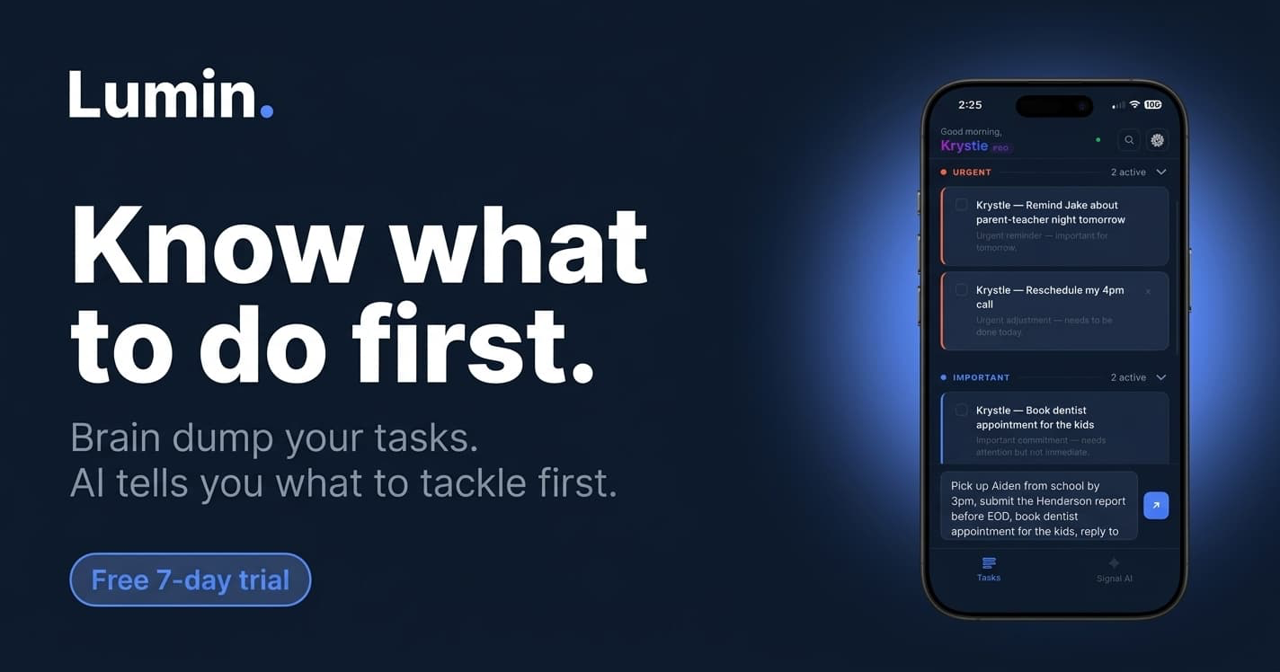 Lumin — AI Task Prioritizer | Know What to Do First